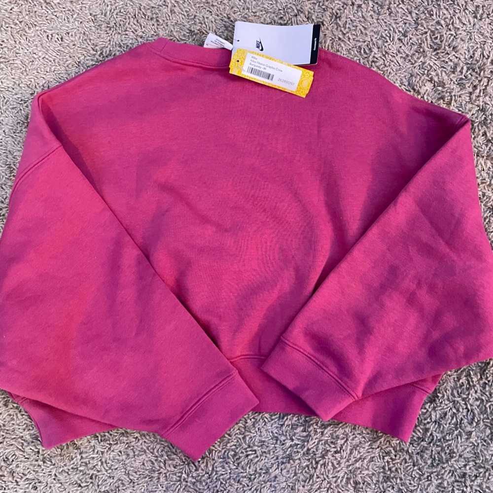 Nike Sweatshirt, (semi-cropped), Magenta and Pink - Picture 4 of 8